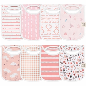 8-Pack Hallo Drool Bibs (Sweet Charm)