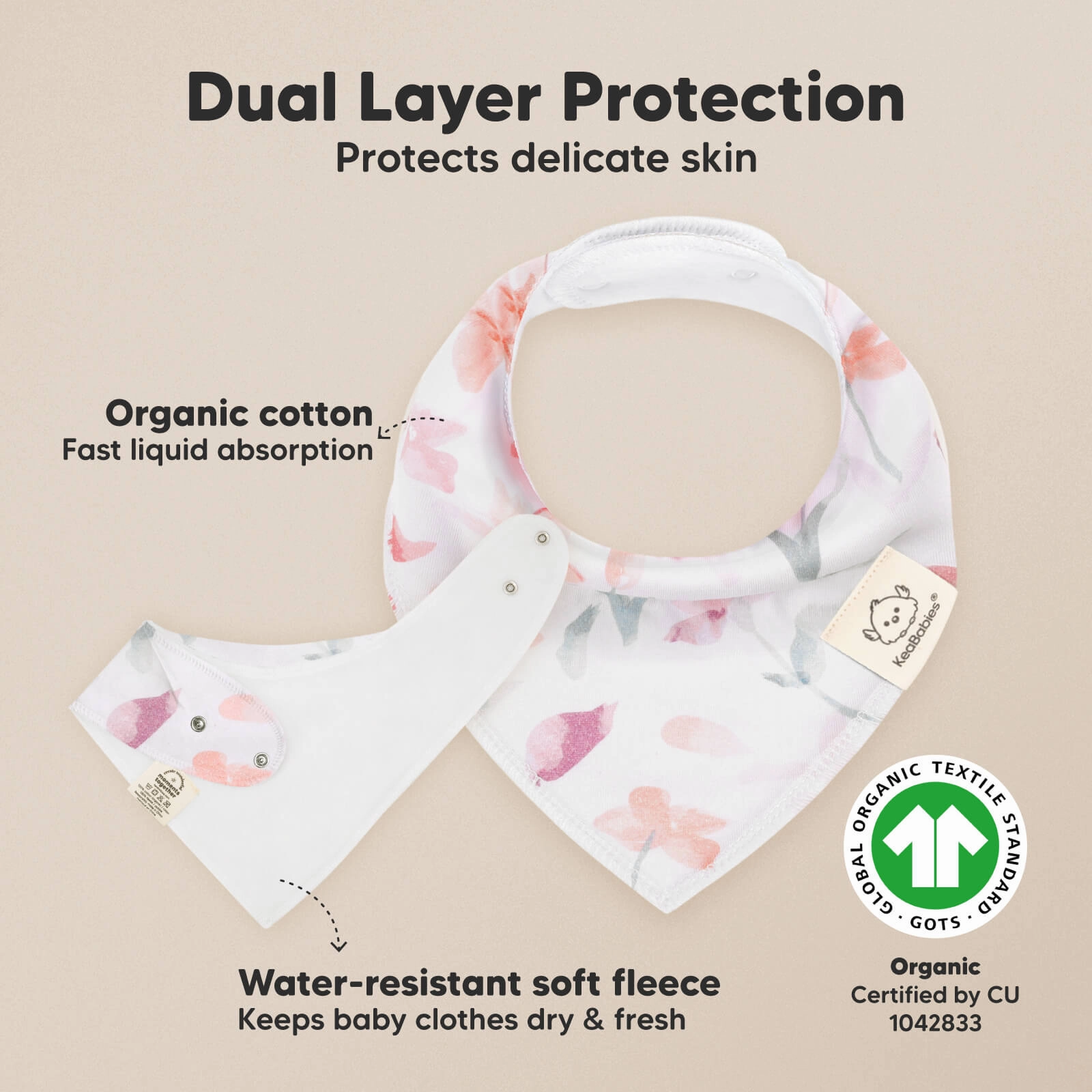 8-Pack Organic Bandana Bibs (Bloom)
