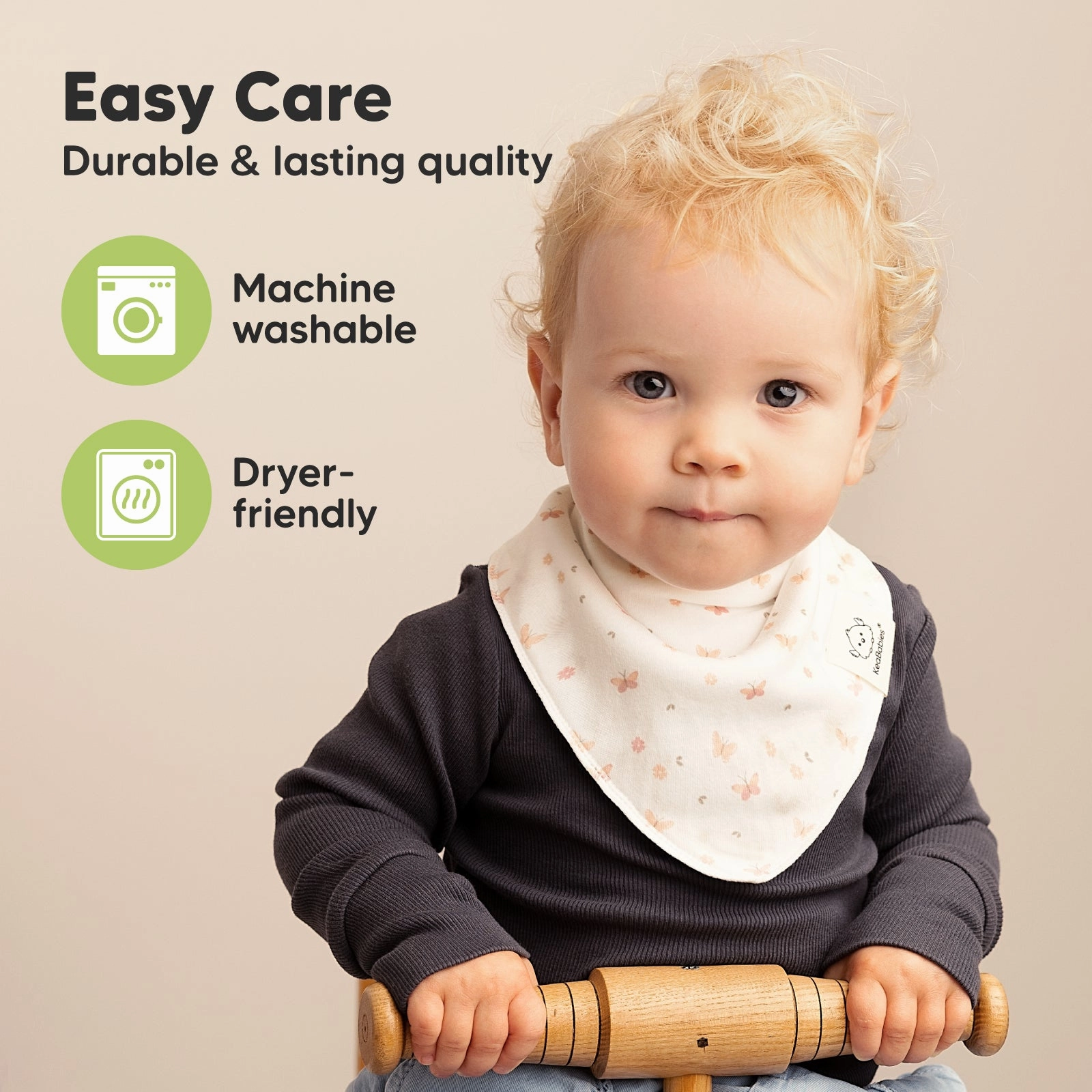 8-Pack Organic Bandana Bibs (Butterflies)