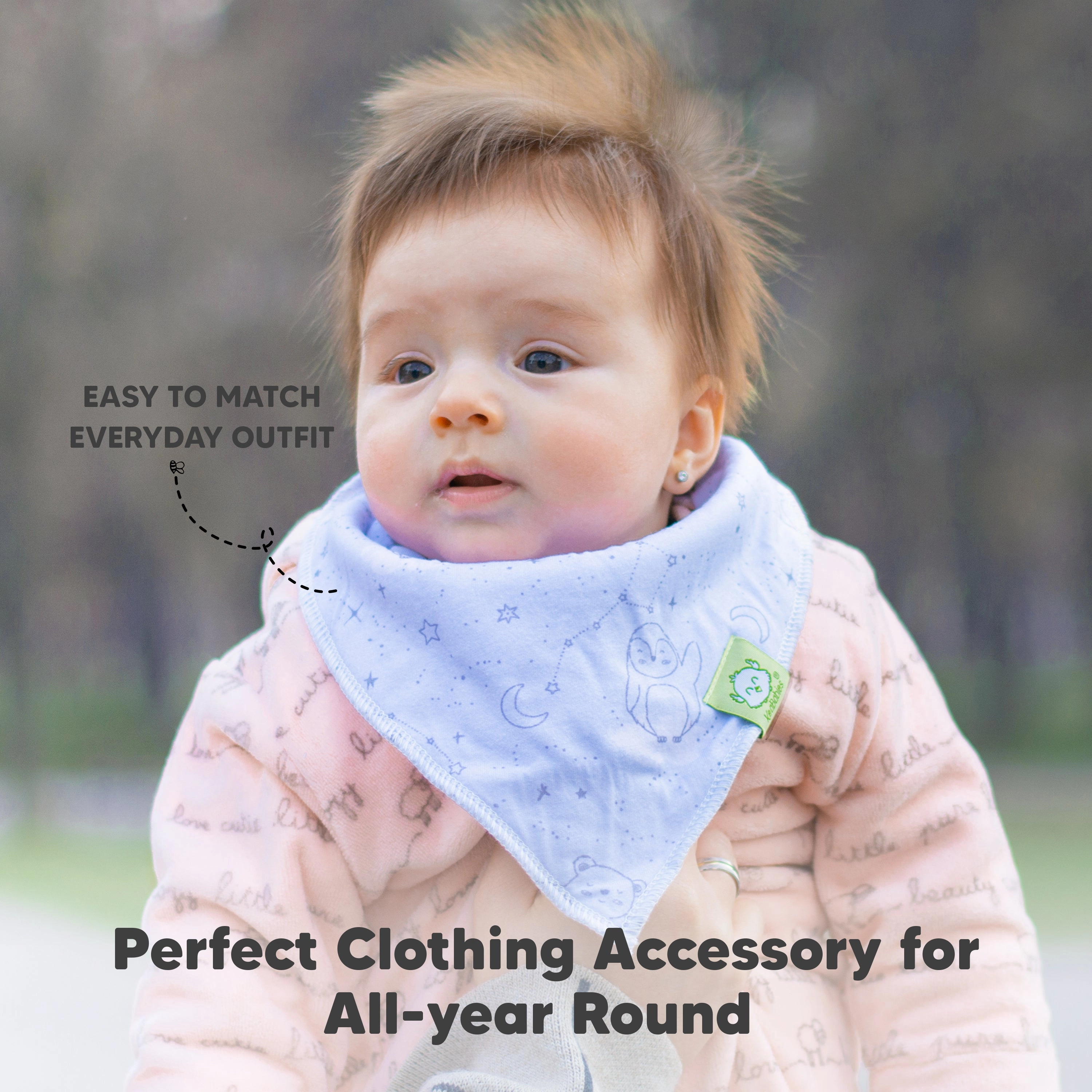 8-Pack Organic Bandana Bibs (Constellation)