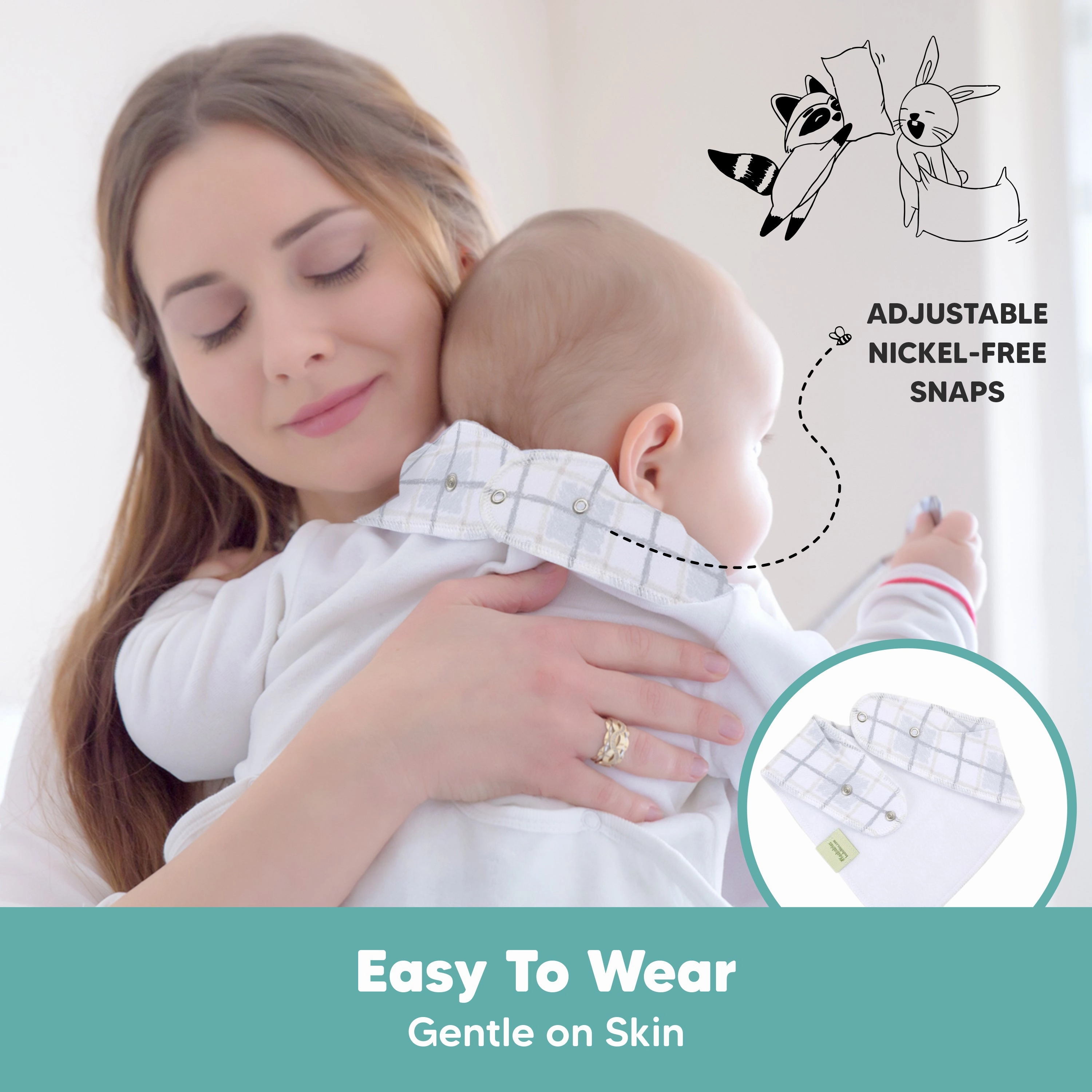 8-Pack Organic Bandana Bibs (Constellation)