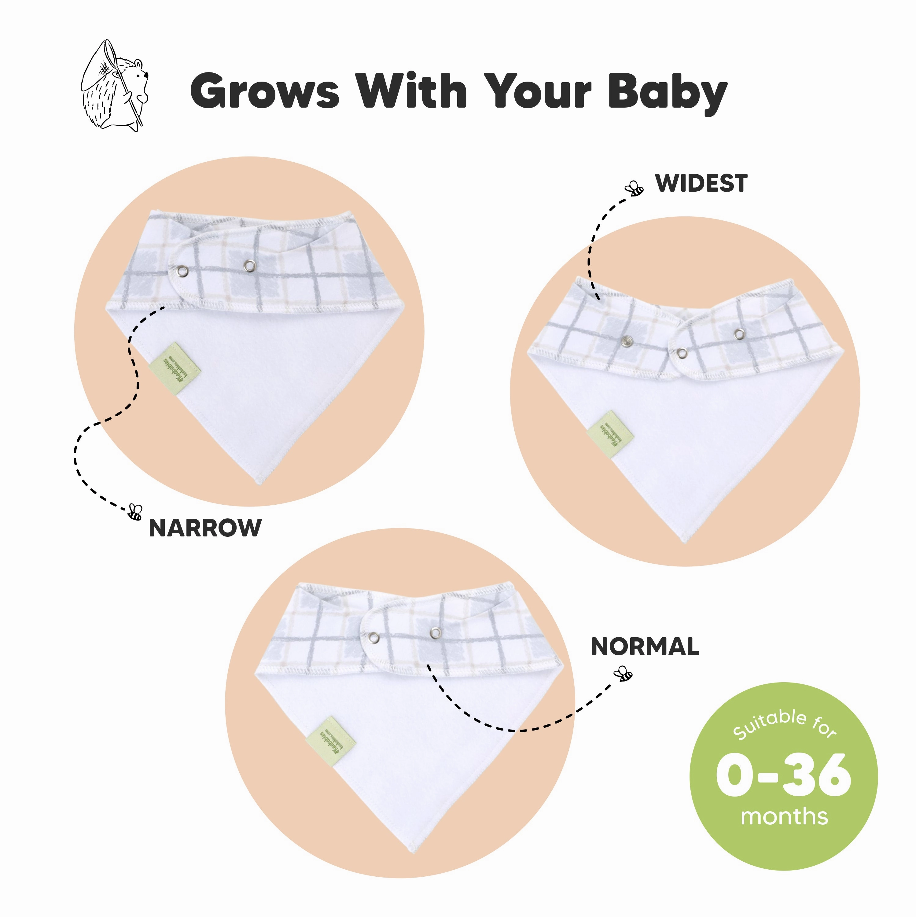 8-Pack Organic Bandana Bibs (Constellation)