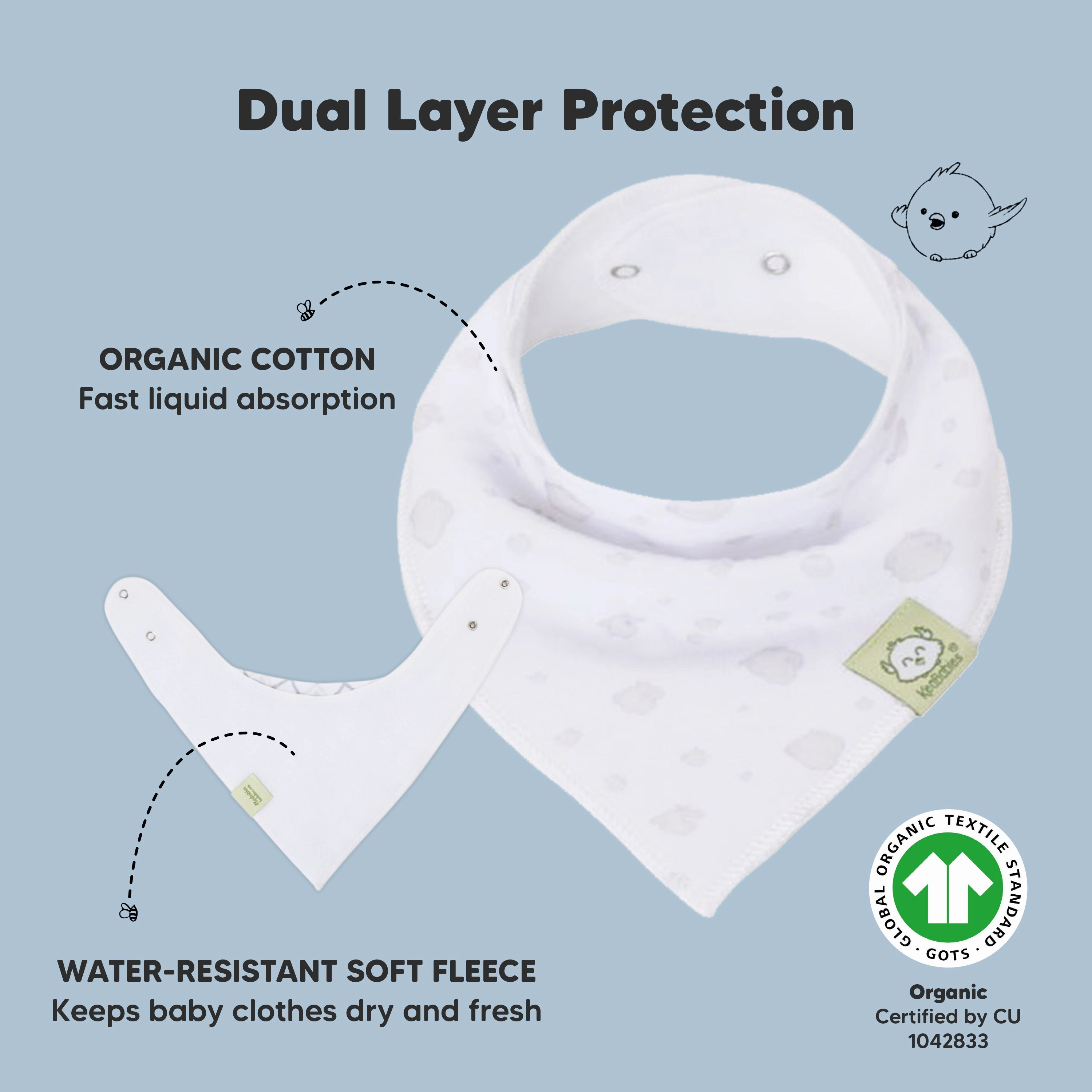 8-Pack Organic Bandana Bibs (Constellation)