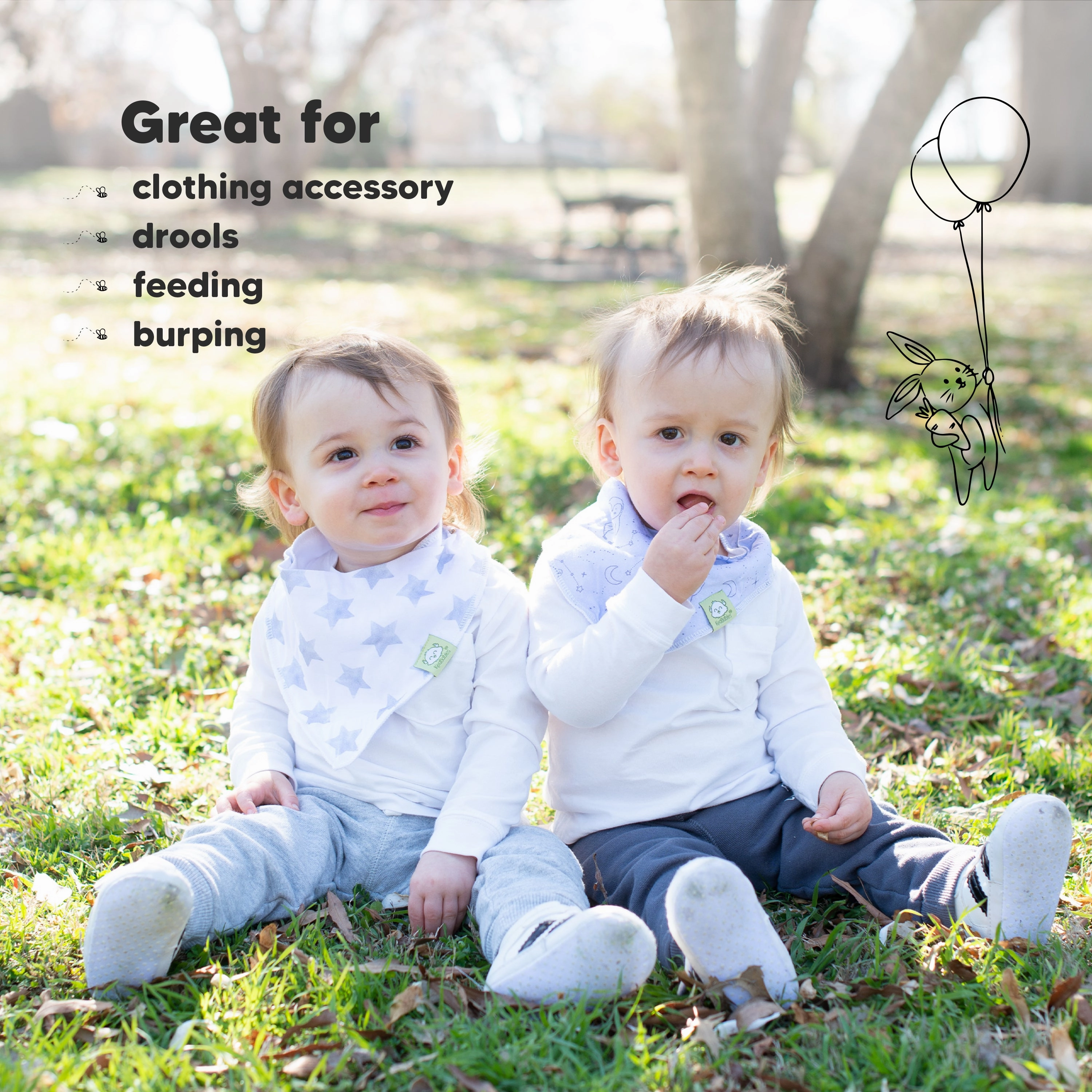 8-Pack Organic Bandana Bibs (Constellation)