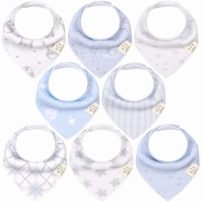 8-Pack Organic Bandana Bibs (Constellation)