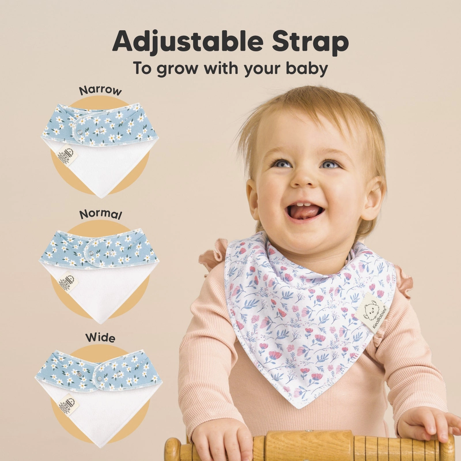 8-Pack Organic Bandana Bibs (Flourish)