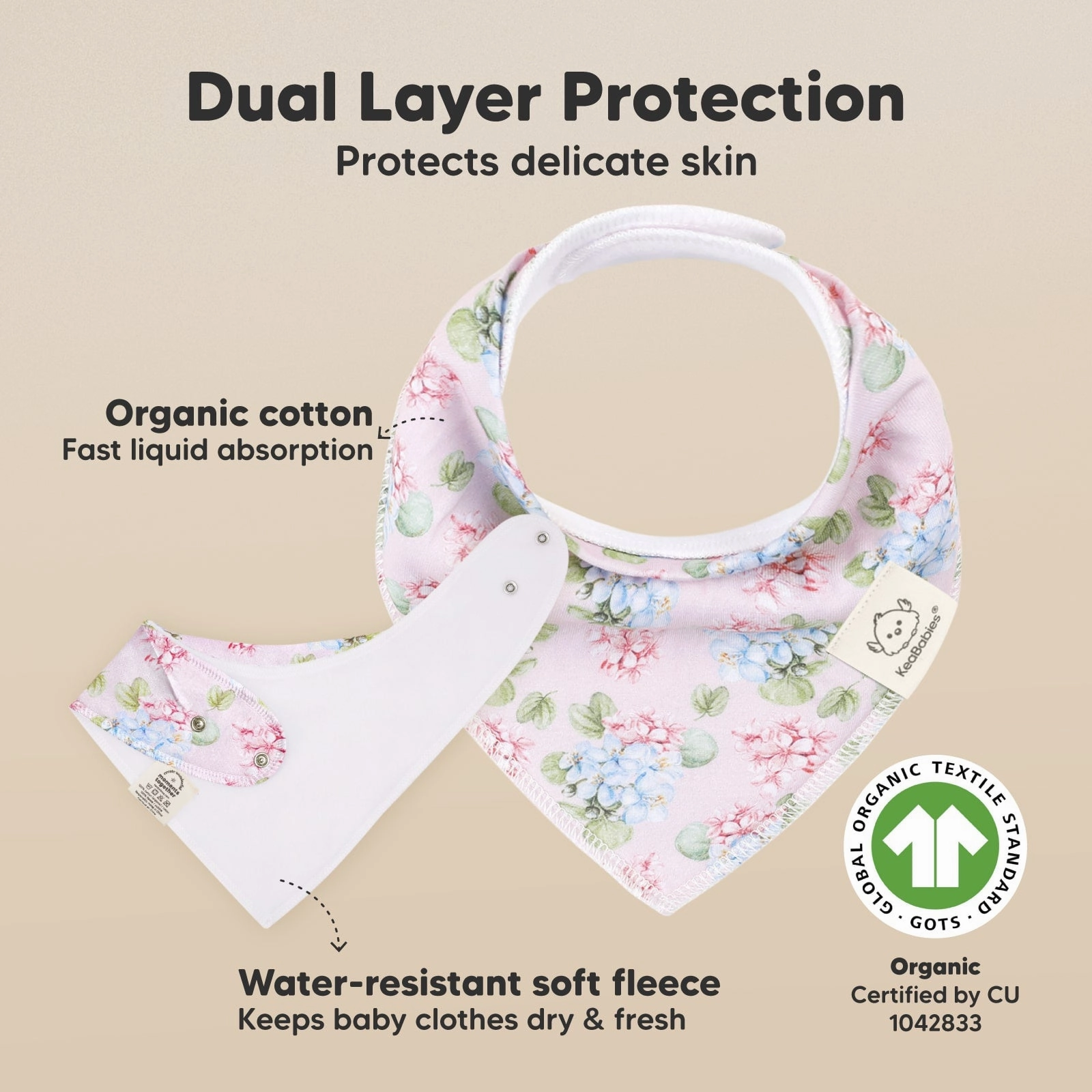 8-Pack Organic Bandana Bibs (Flourish)