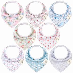 8-Pack Organic Bandana Bibs (Flourish)