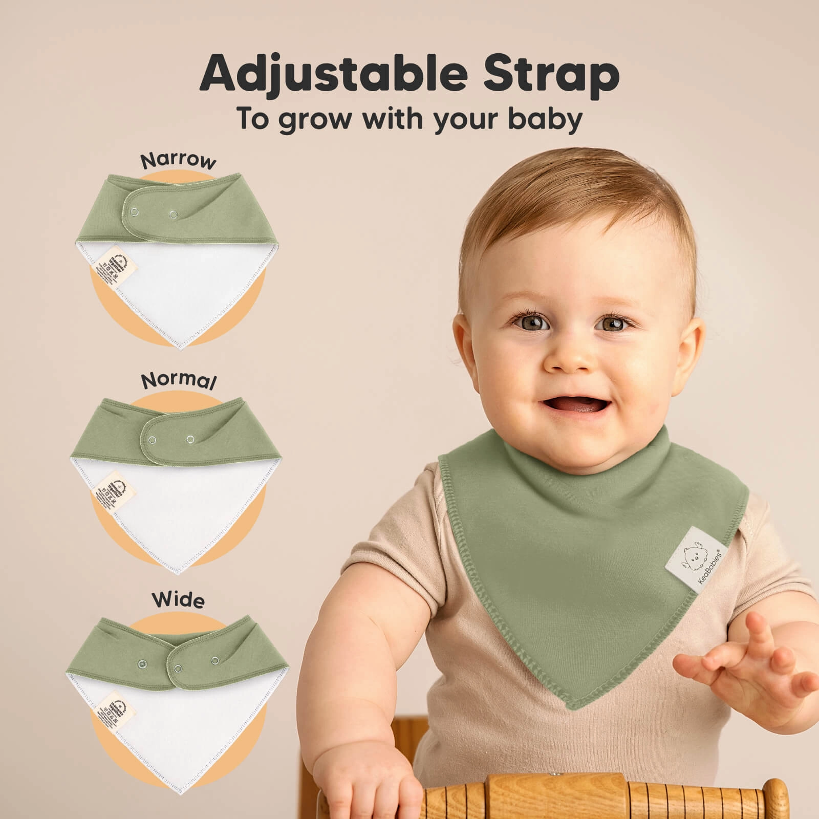 8-Pack Organic Bandana Bibs (Hunter)