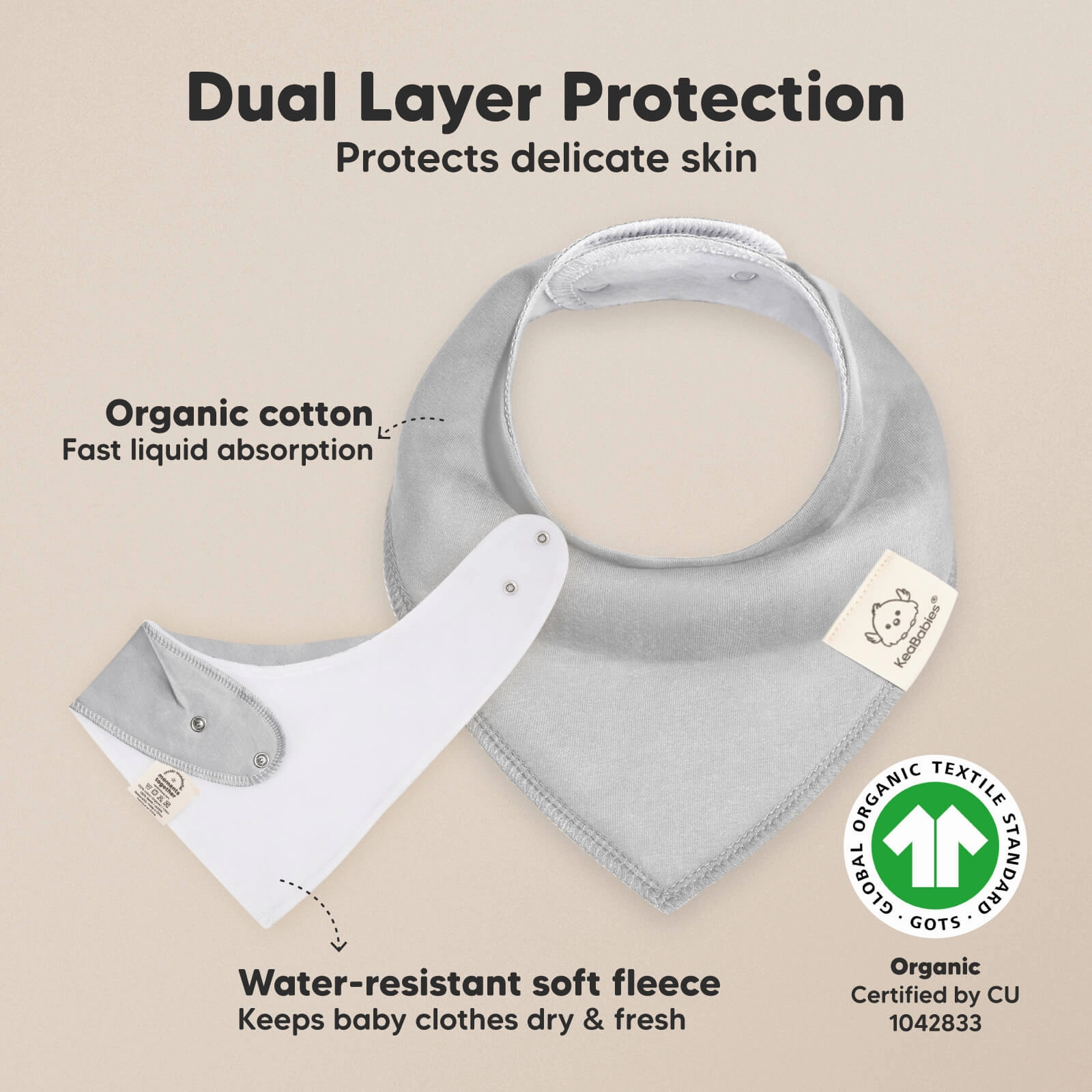 8-Pack Organic Bandana Bibs (Hunter)