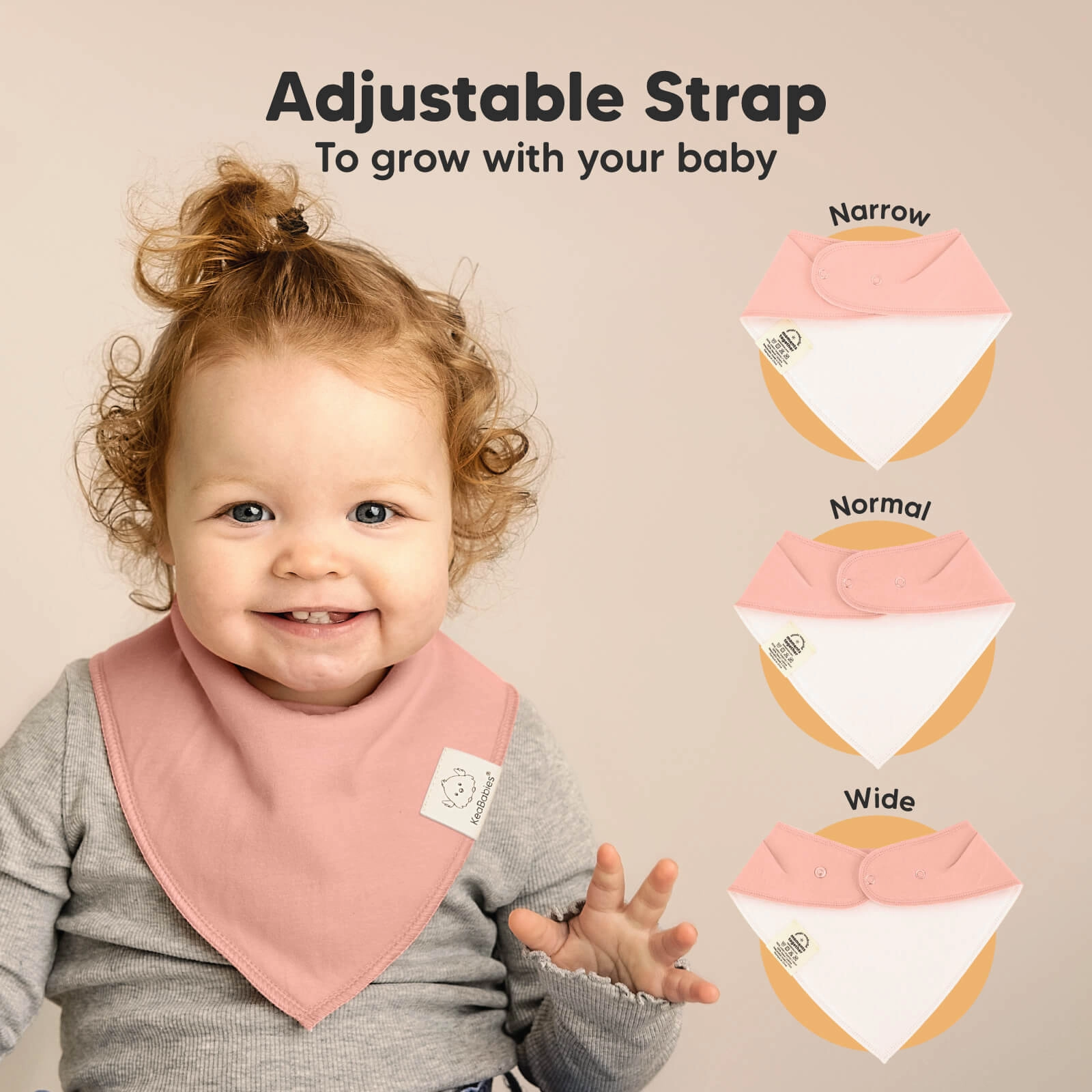 8-Pack Organic Bandana Bibs (Mauve)