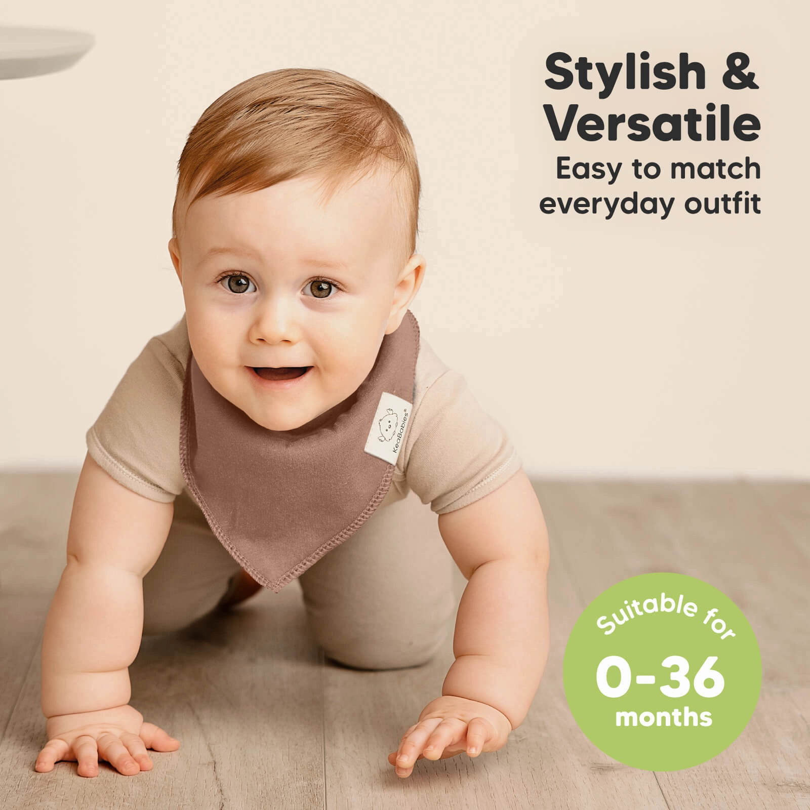 8-Pack Organic Bandana Bibs (Mauve)