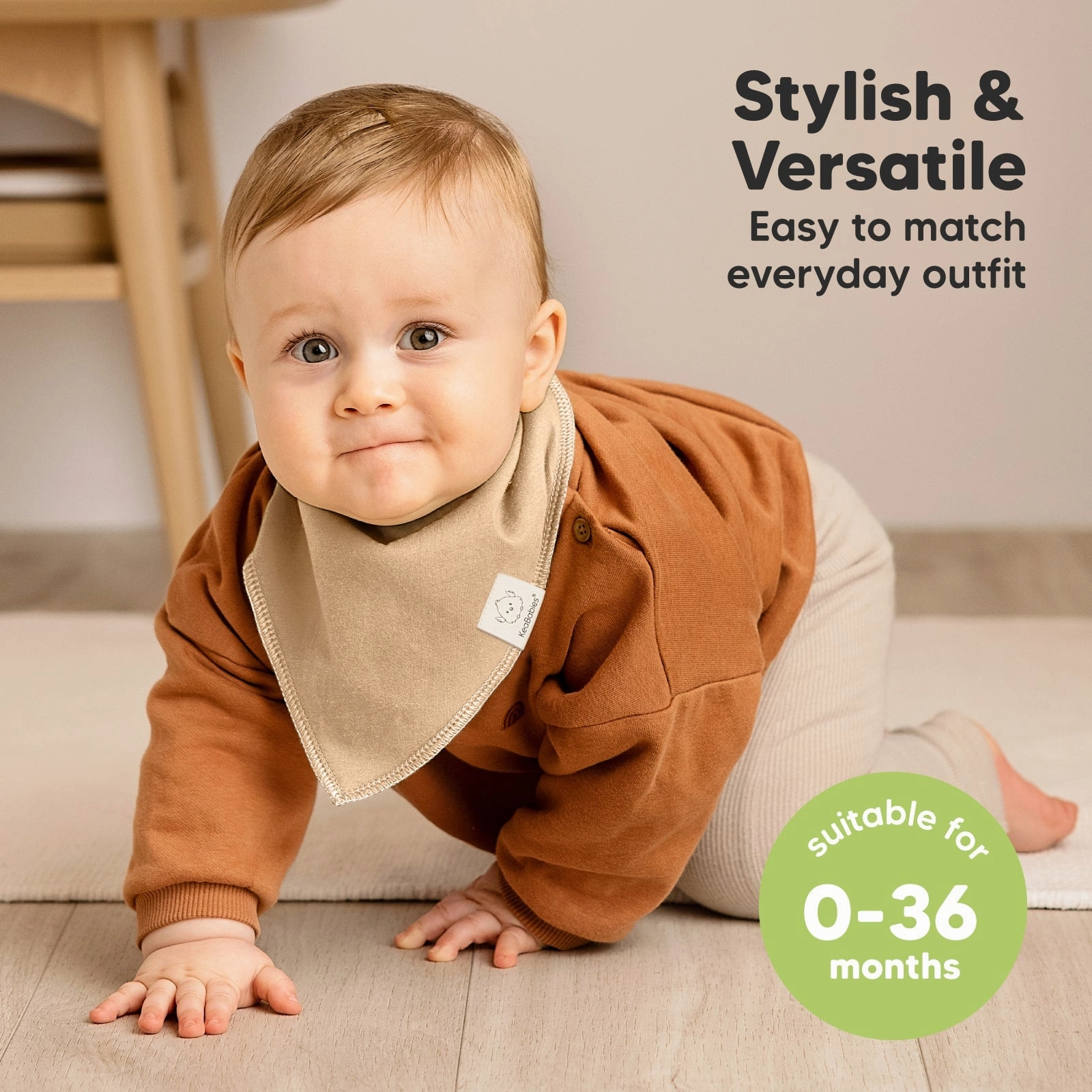 8-Pack Organic Bandana Bibs (Muted Pastel)
