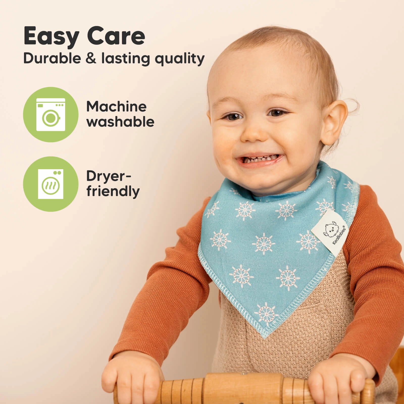 8-Pack Organic Bandana Bibs (Seaside)
