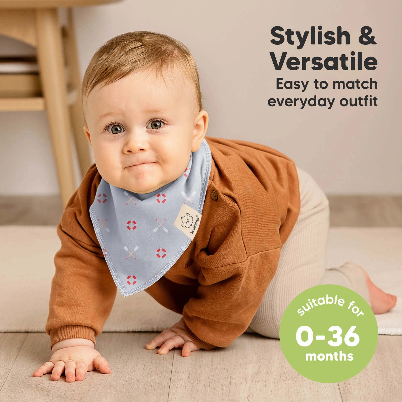 8-Pack Organic Bandana Bibs (Seaside)
