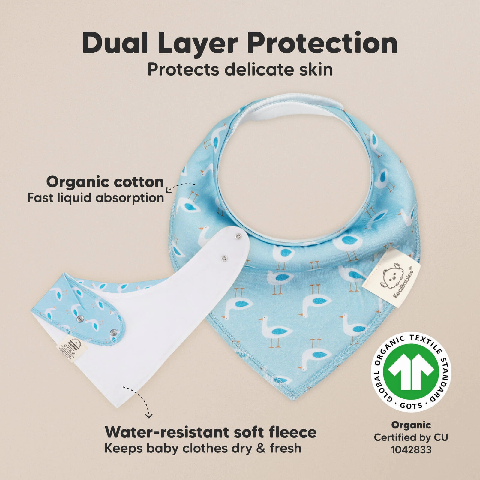 8-Pack Organic Bandana Bibs (Seaside)