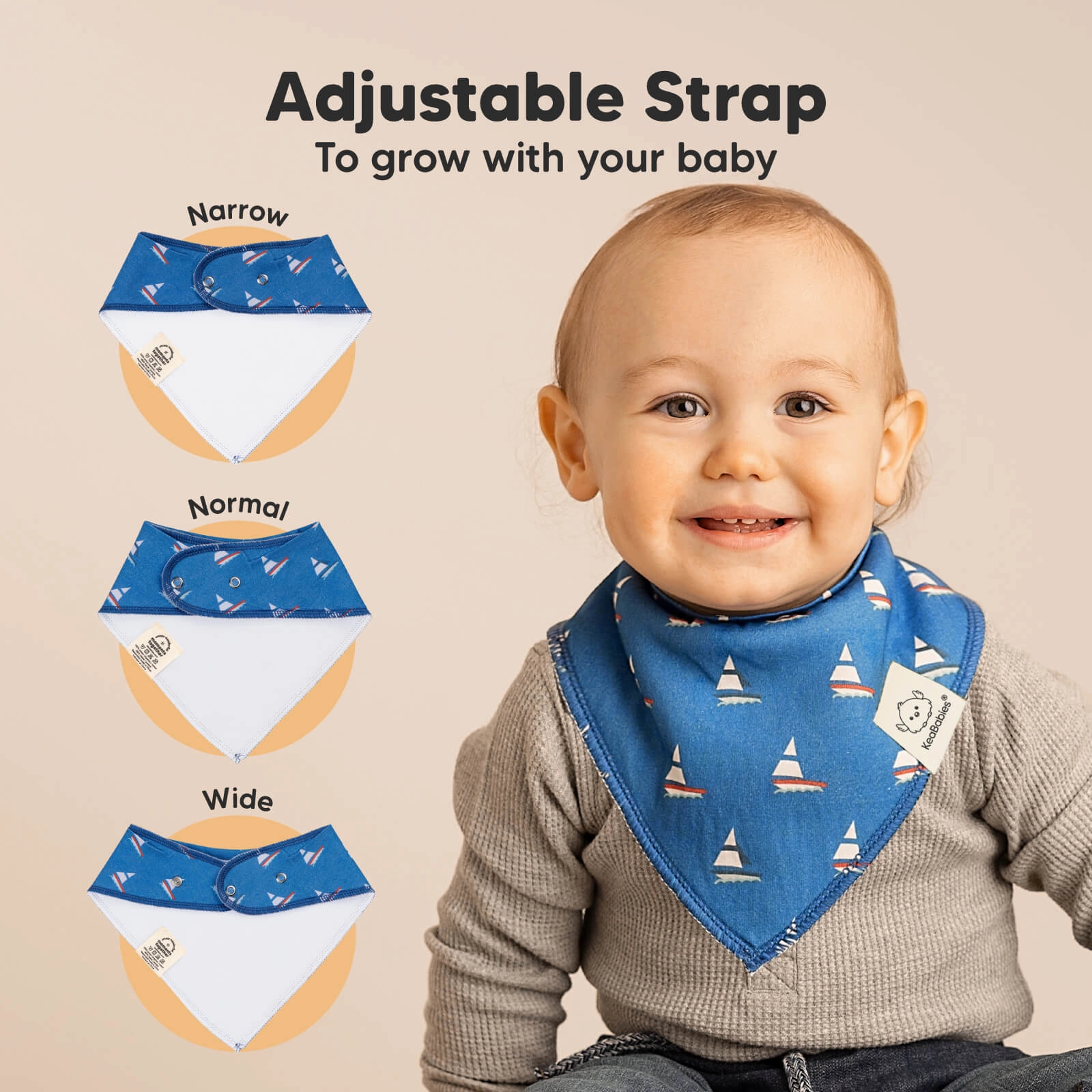 8-Pack Organic Bandana Bibs (Seaside)
