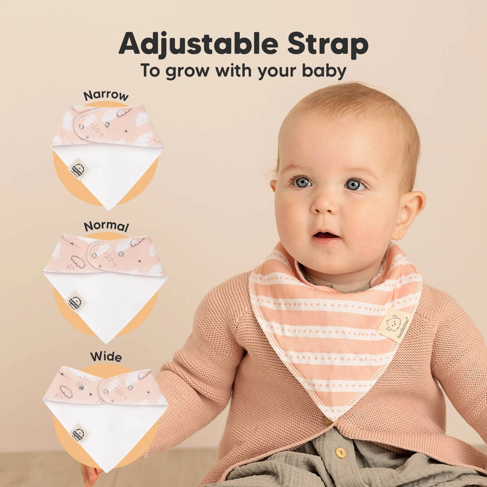 8-Pack Organic Bandana Bibs (Sweet Charm)