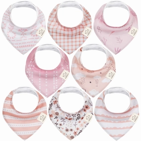 8-Pack Organic Bandana Bibs (Sweet Charm)