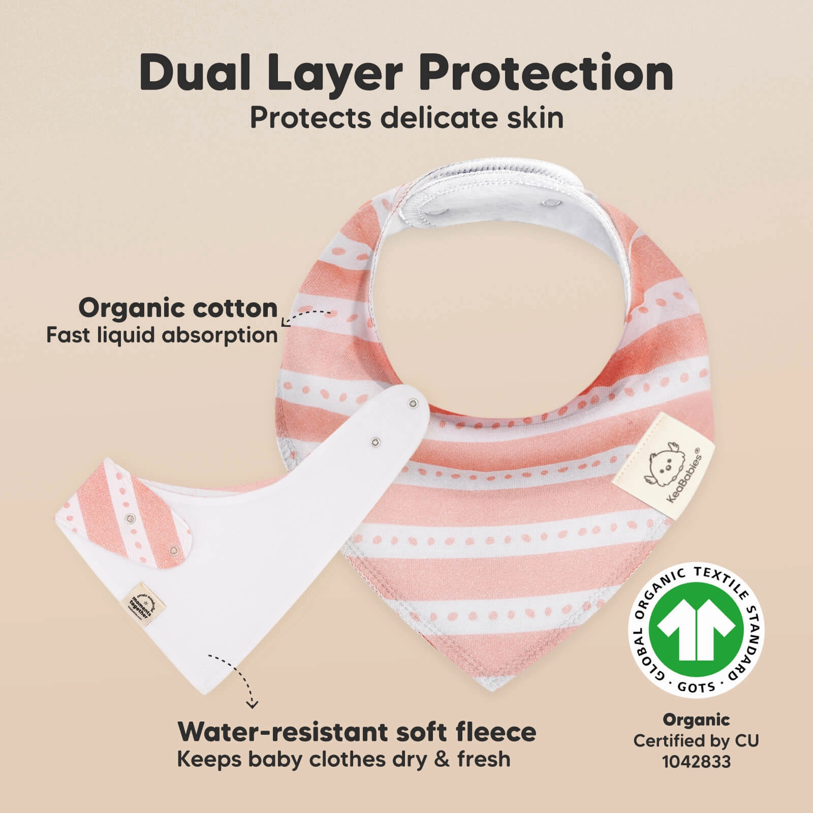 8-Pack Organic Bandana Bibs (Sweet Charm)