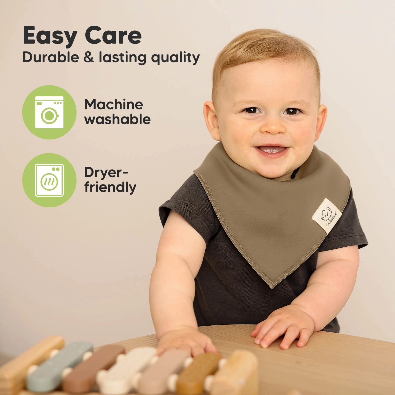 8-Pack Organic Bandana Bibs (Terracotta)