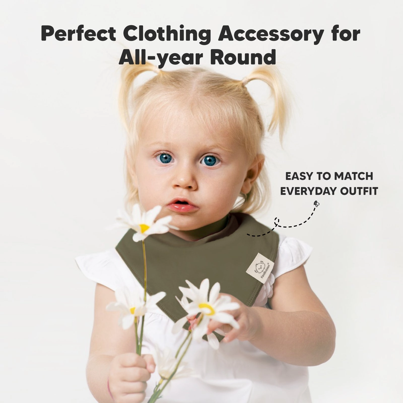 8-Pack Organic Bandana Bibs (Thunder)