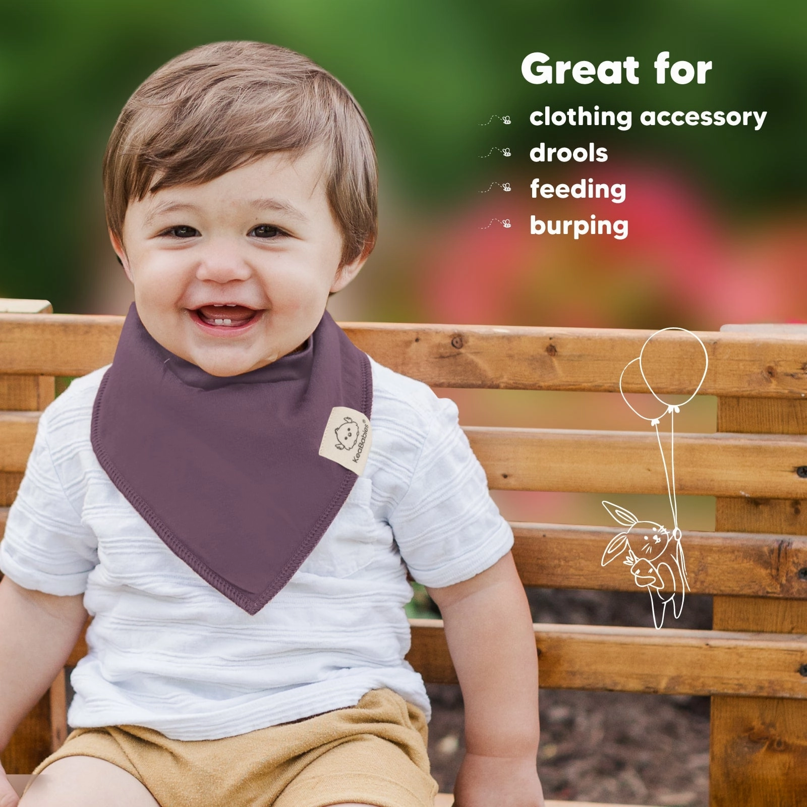 8-Pack Organic Bandana Bibs (Thunder)