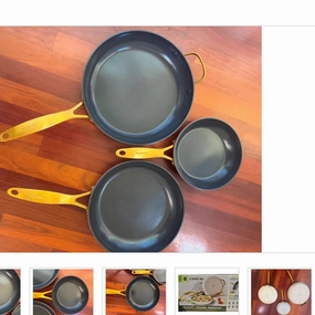 8", 10", and 12" Jewel Pro Ceramic Non-Stick Fry Pan Set