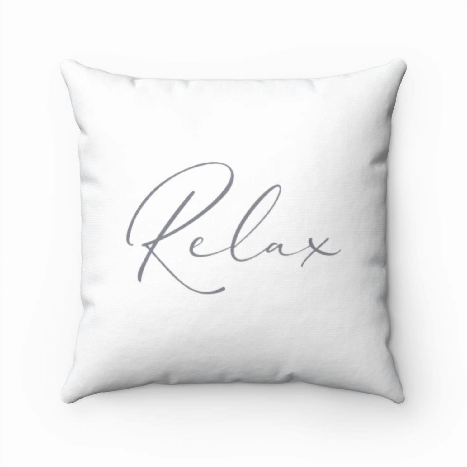 "relax" Decorative Throw Pillow In White
