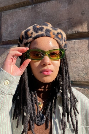 A Kjaerbede Frida Light Olive Sunglasses