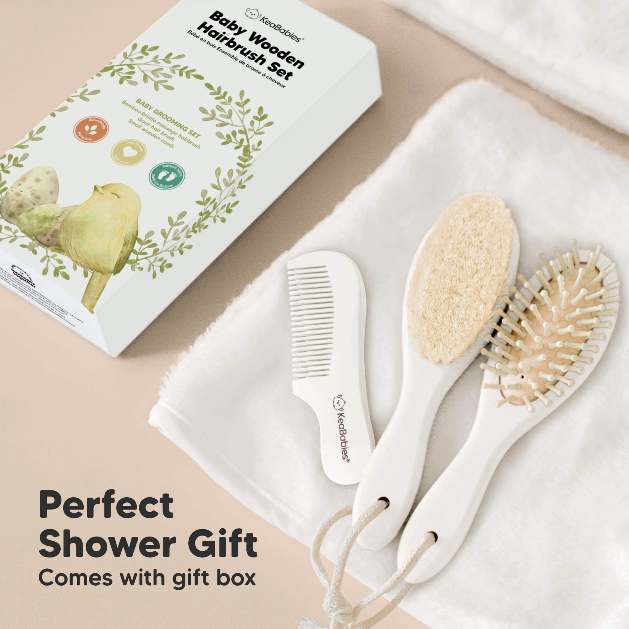 Baby Hair Brush and Comb Set (Vanilla)