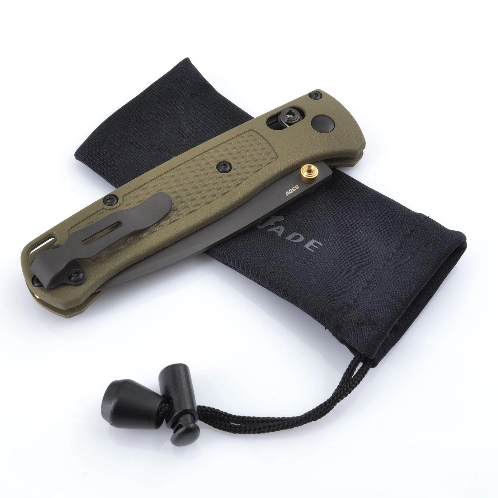 Benchmade Folding Knife - Bugout Steel Blade Ranger-Green Grivory Handle | 535GRY-1