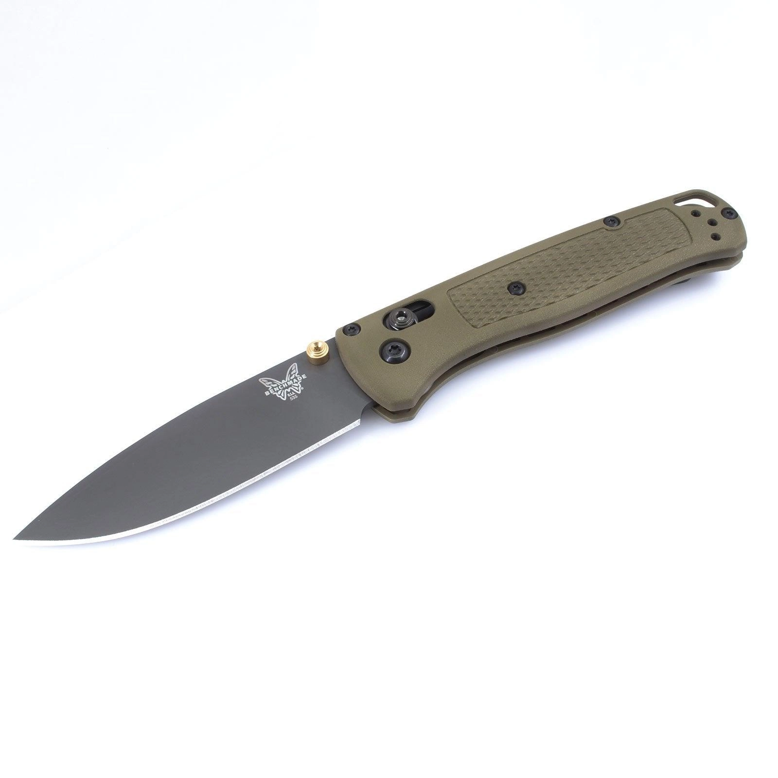 Benchmade Folding Knife - Bugout Steel Blade Ranger-Green Grivory Handle | 535GRY-1