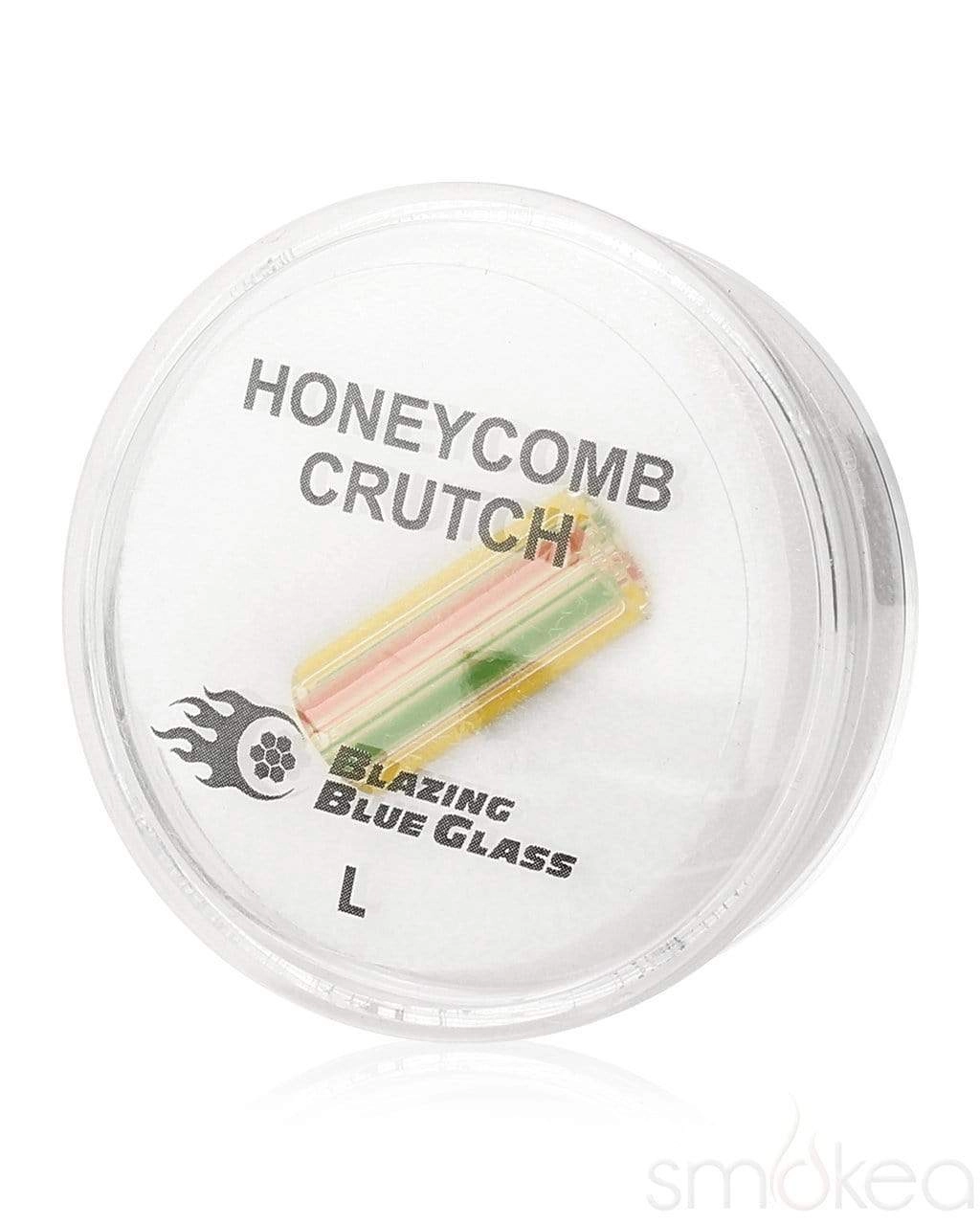 Blazing Blue Glass Honeycomb Crutch