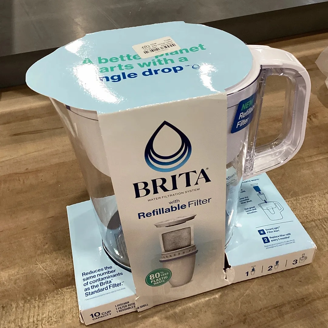 Brita 10-Cup Tahoe Water Pitcher Dispenser with Refillable Water Filter