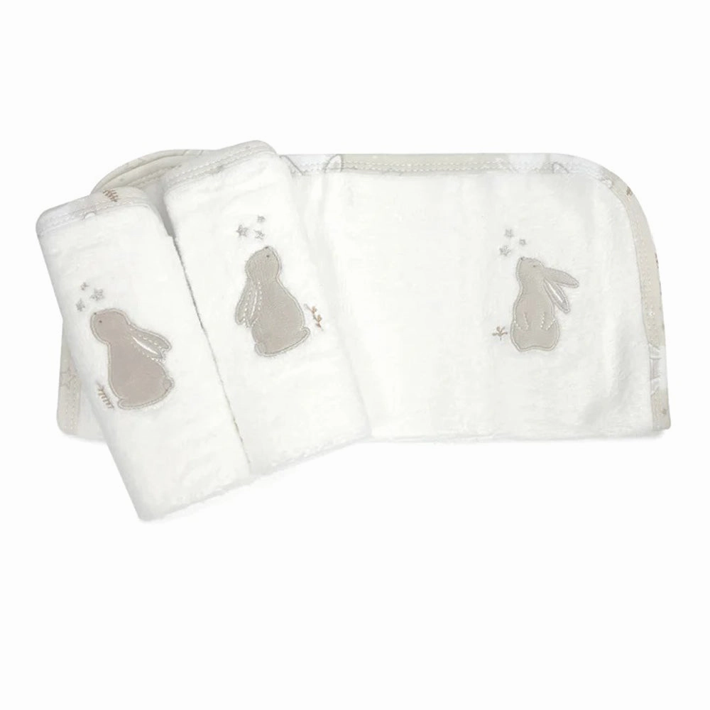 Bubba Blue Bunny Dream Wash Cloths 3pk