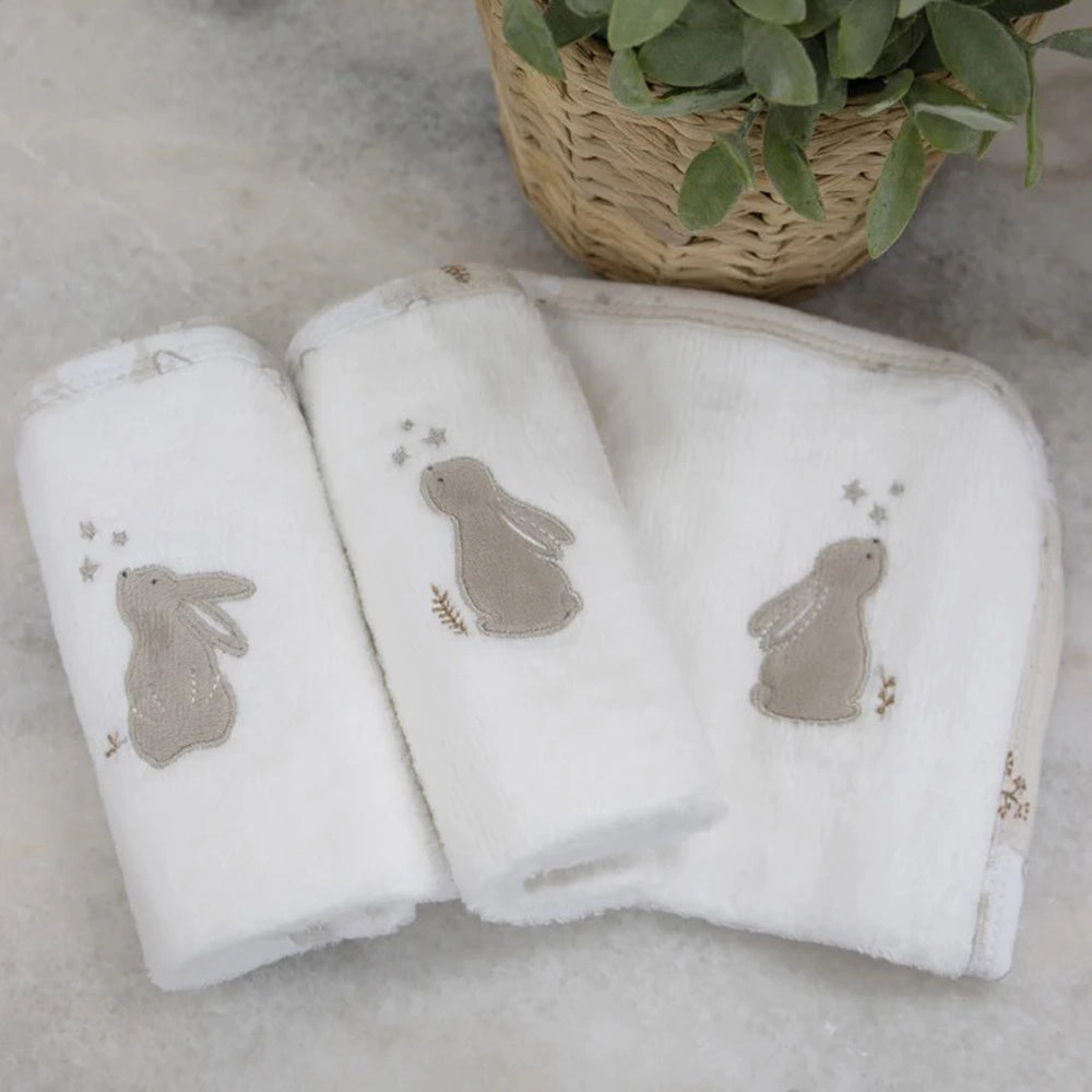 Bubba Blue Bunny Dream Wash Cloths 3pk