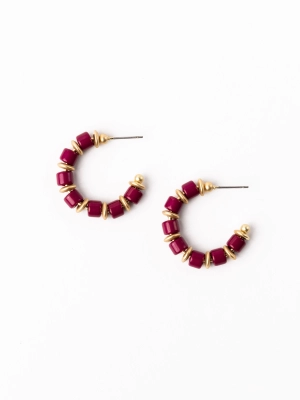 Cara Earrings | Garnet   Gold