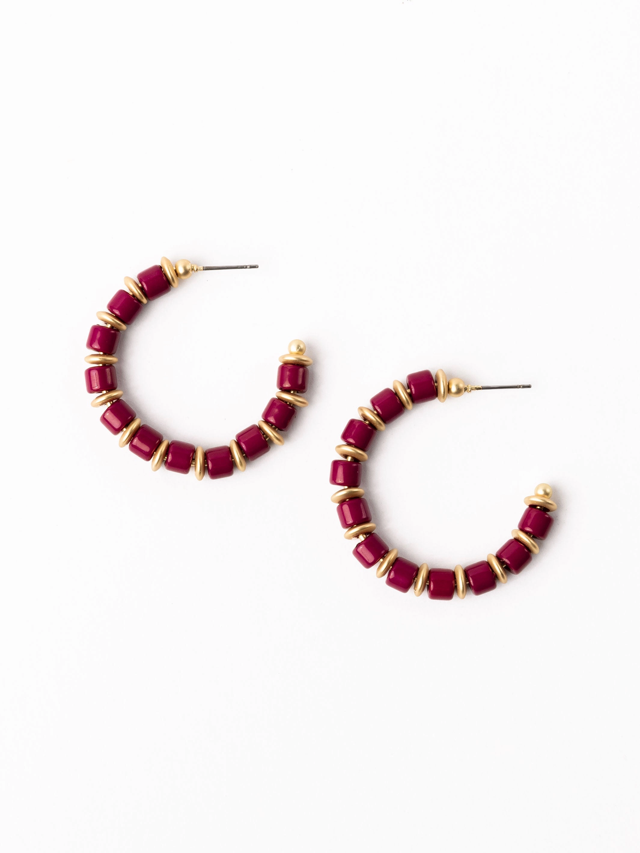 Cara Earrings | Garnet   Gold