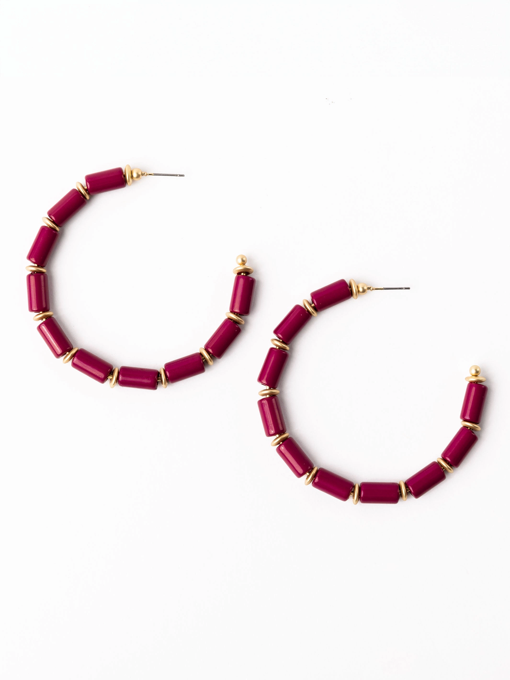 Cara Earrings | Garnet   Gold