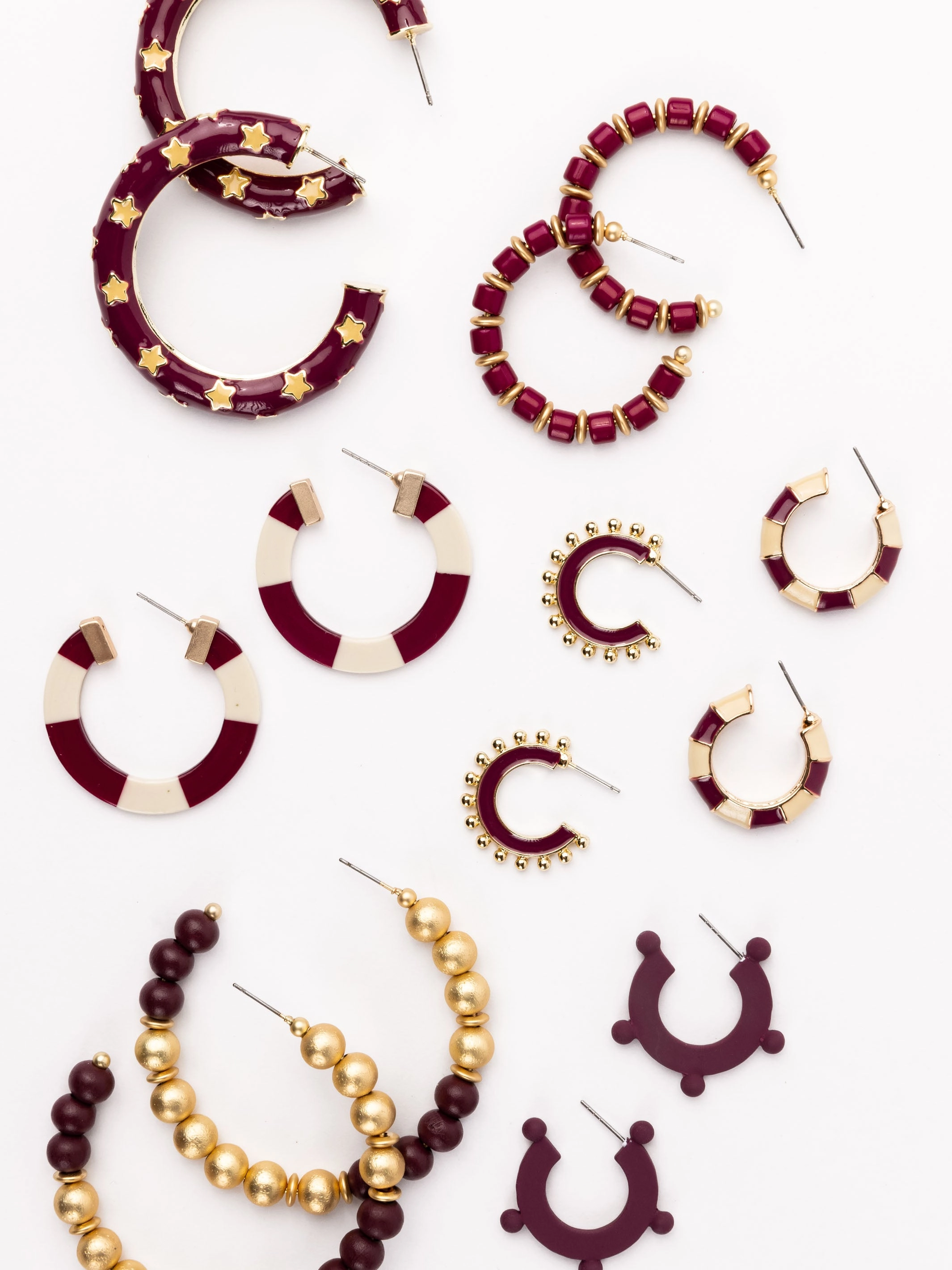 Cara Earrings | Garnet   Gold