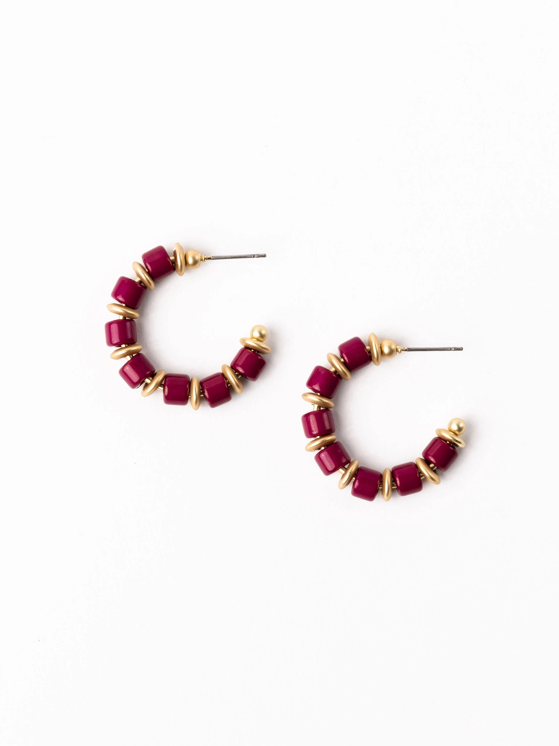 Cara Earrings | Garnet   Gold