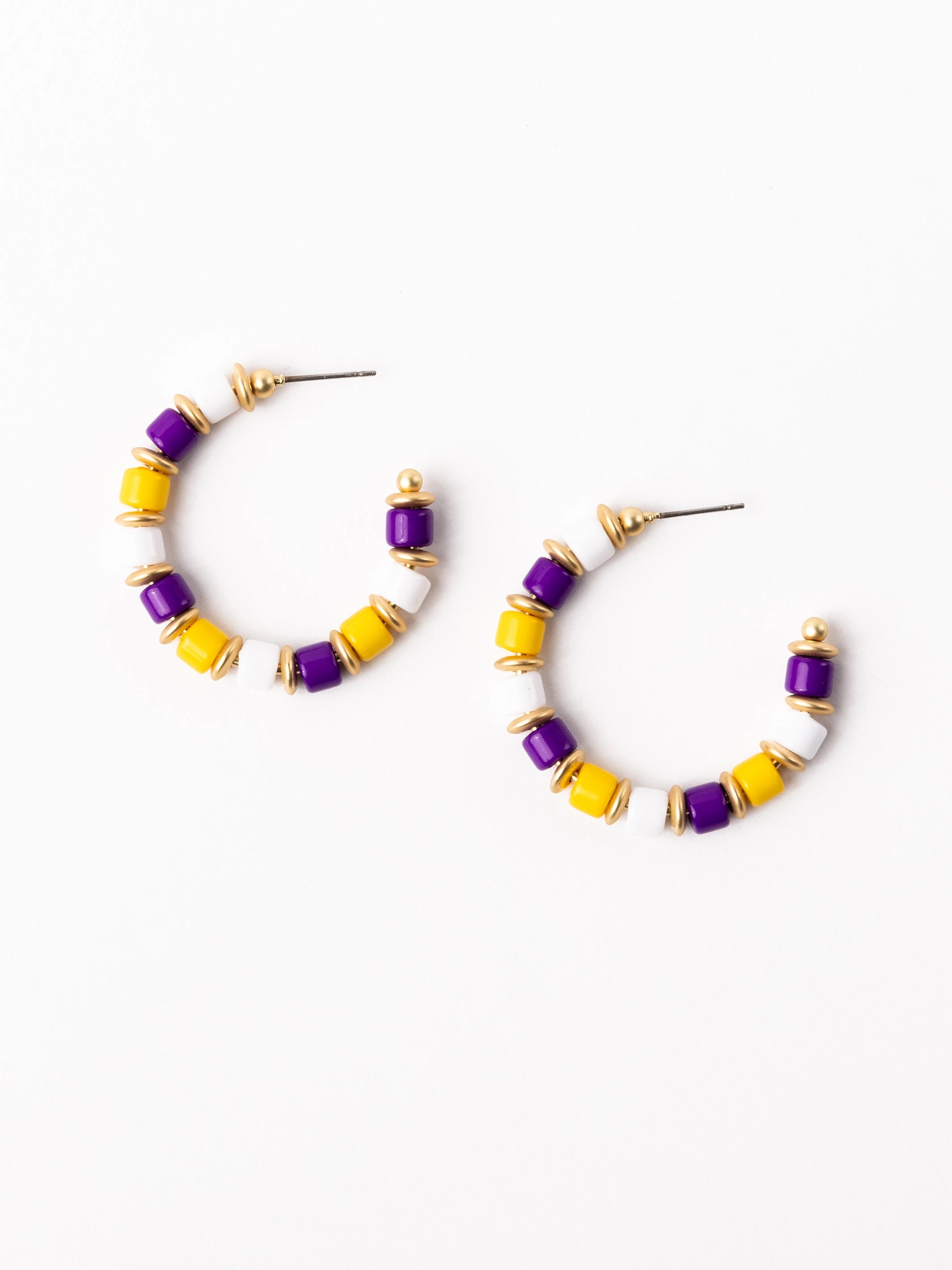 Cara Earrings | Purple   Gold
