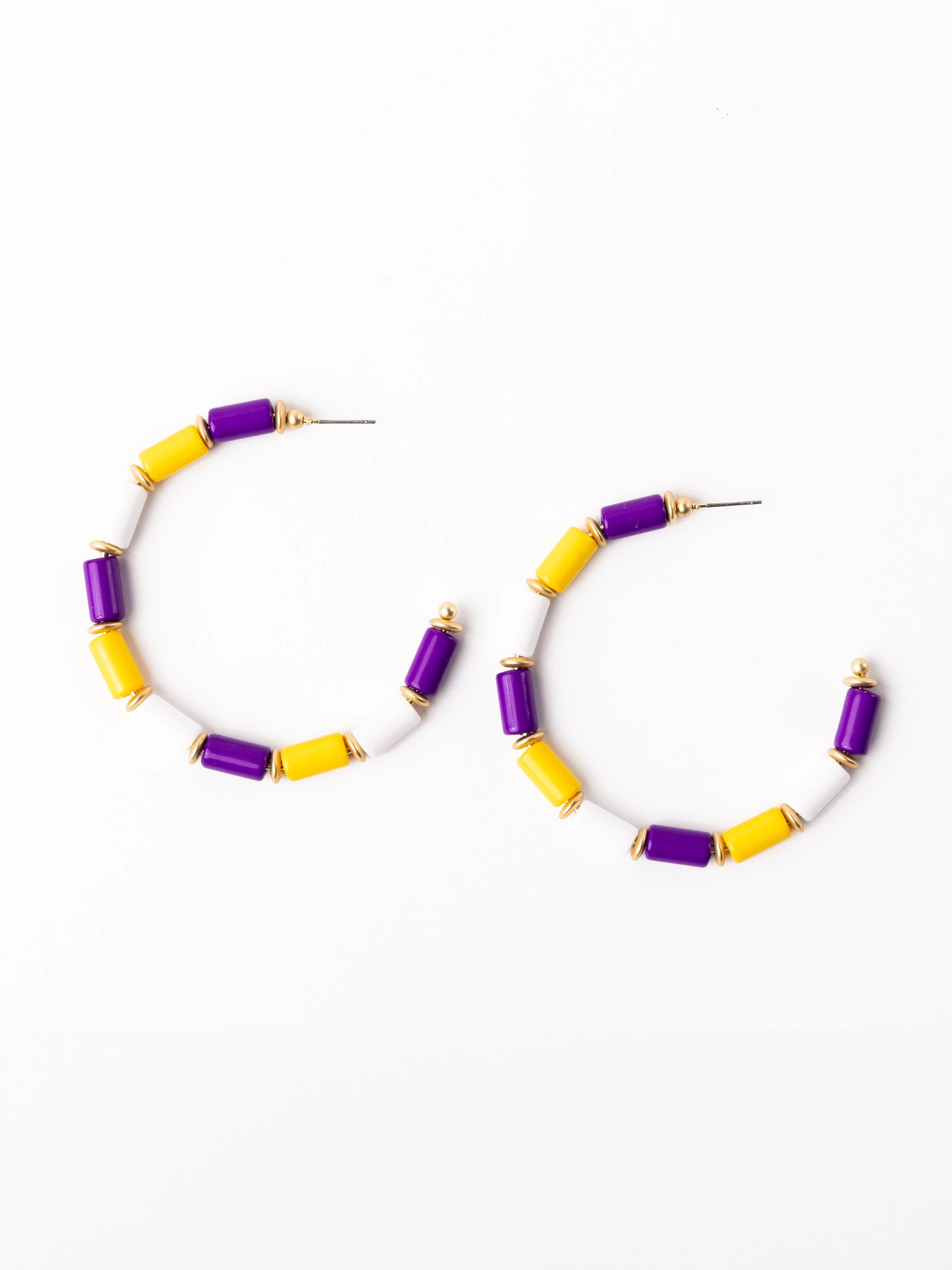 Cara Earrings | Purple   Gold