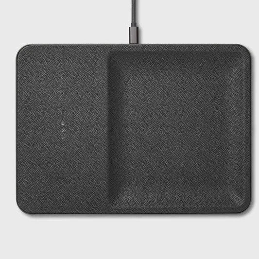 CATCH:3 Single-Device Charging Tray w/ Storage - Leather - Ash