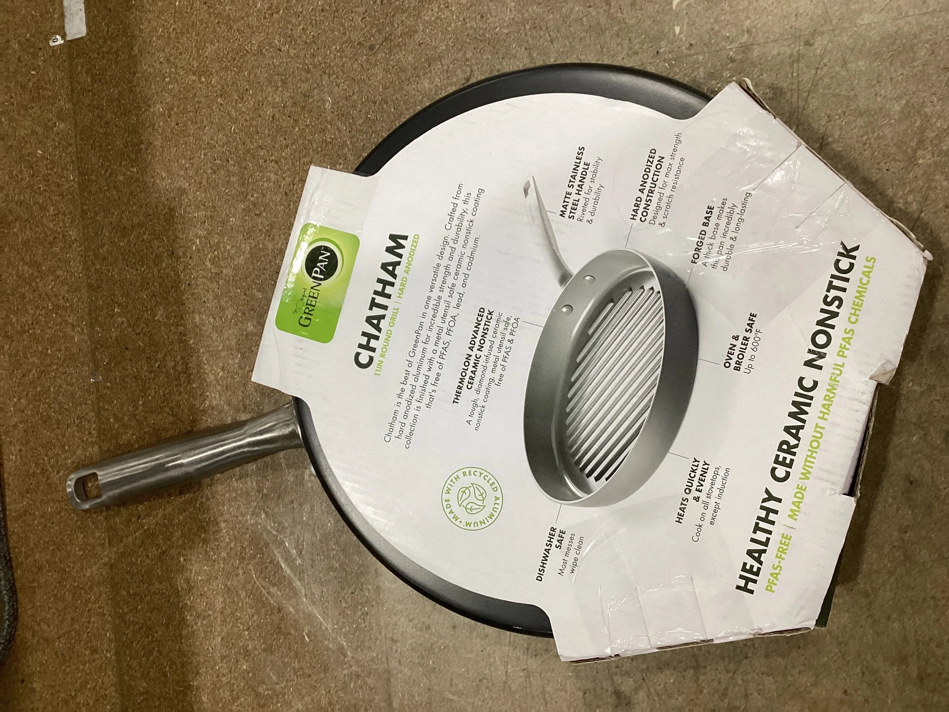 Chatham 11" Hard Anodized Healthy Ceramic Nonstick Grill Pan (See Description)
