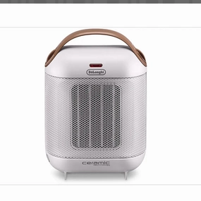 Compact Ceramic Space Heater with Fan White