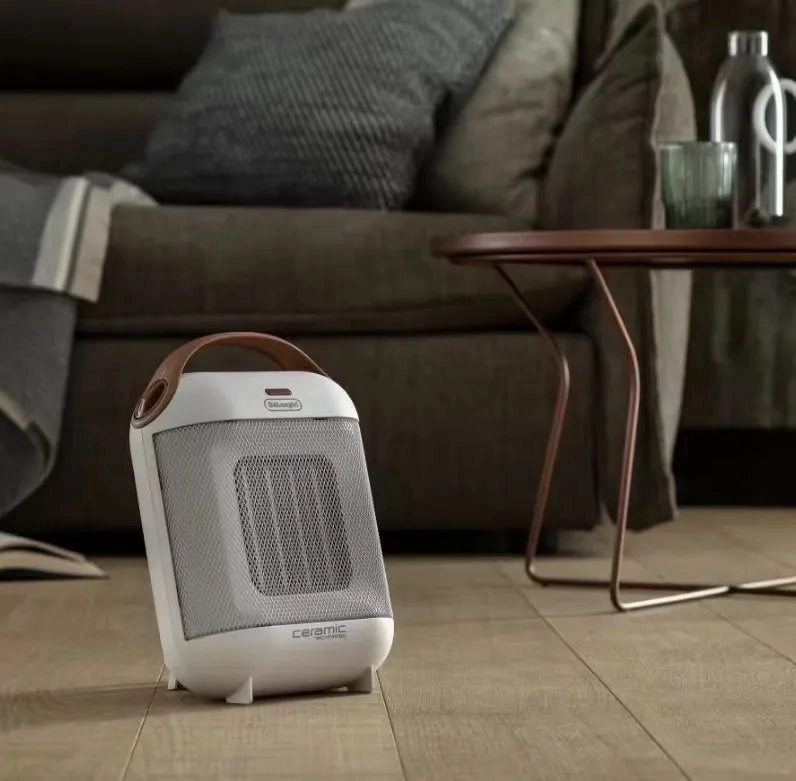 Compact Ceramic Space Heater with Fan White