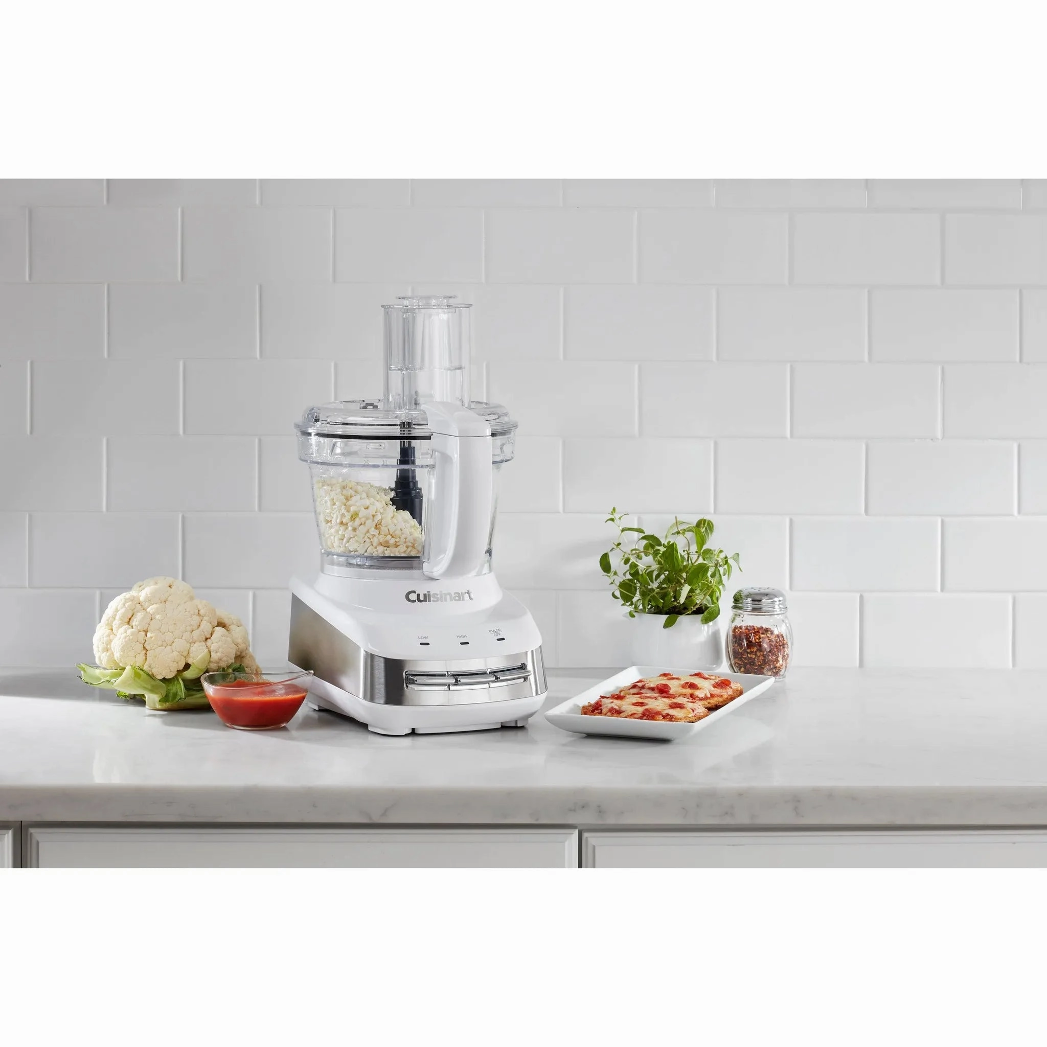 Core Custom 10-Cup Food Processor - White - FP-110: 2-Speed, Stainless Steel Blades, Pulse, Shredder, Chopper