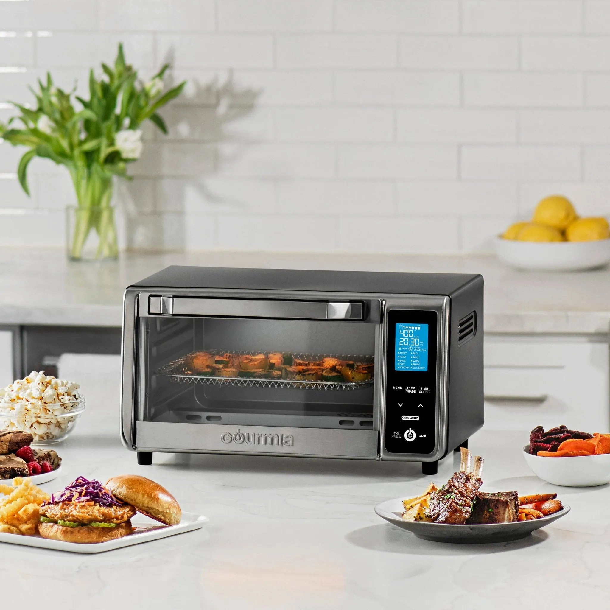Digital 4-Slice Toaster Oven Air Fryer with 11 Cooking Functions